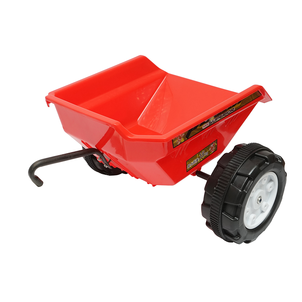 Tractor electric cu remorca, si baterie pentru copii, jucarie 3-6 ani Hello Baby - imagine 6