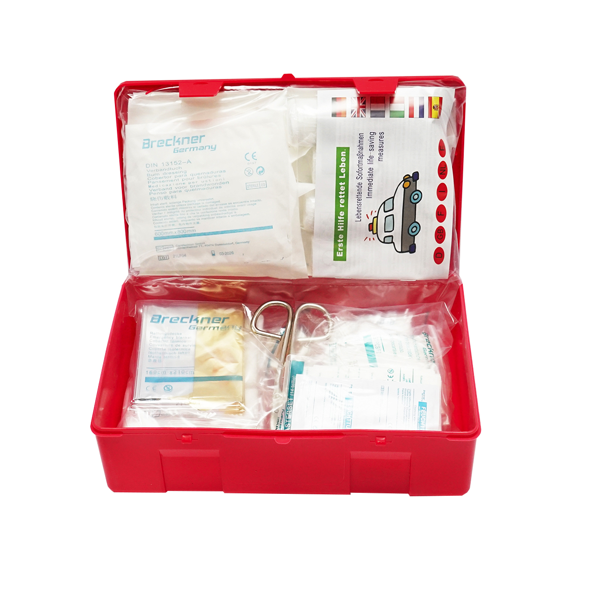 Kit siguranta auto, pachet legislativ obligatoriu de prim ajutor DIN 13164 Breckner Germany - imagine 4