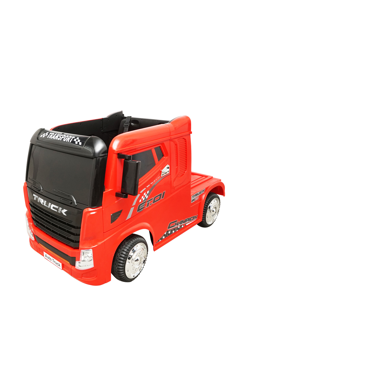 Camion electric rosu cu acumulator  12V/7Ah si telecomanda JJ2011  pentru copii 3 ani - imagine 3