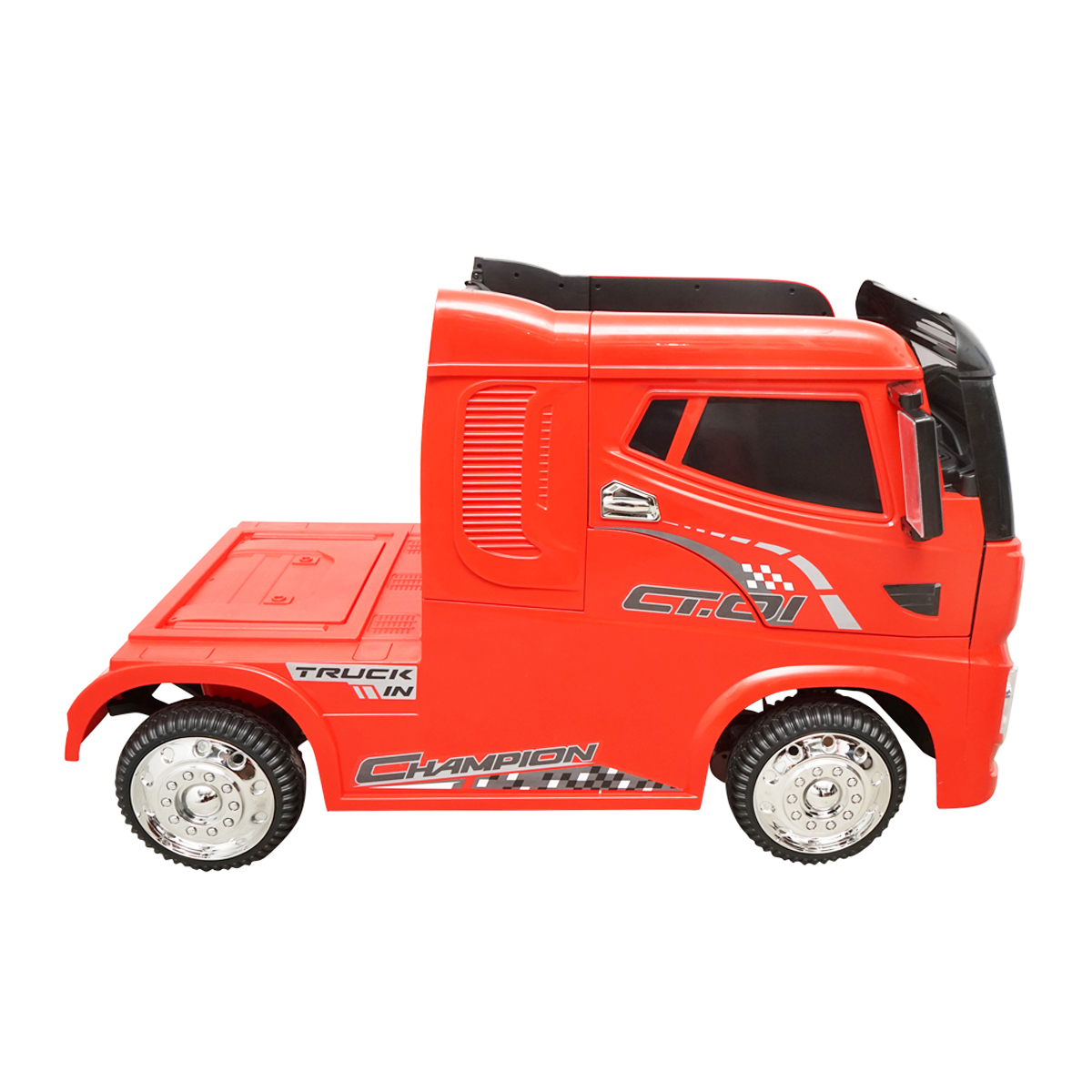 Camion electric rosu cu acumulator  12V/7Ah si telecomanda JJ2011  pentru copii 3 ani - imagine 9