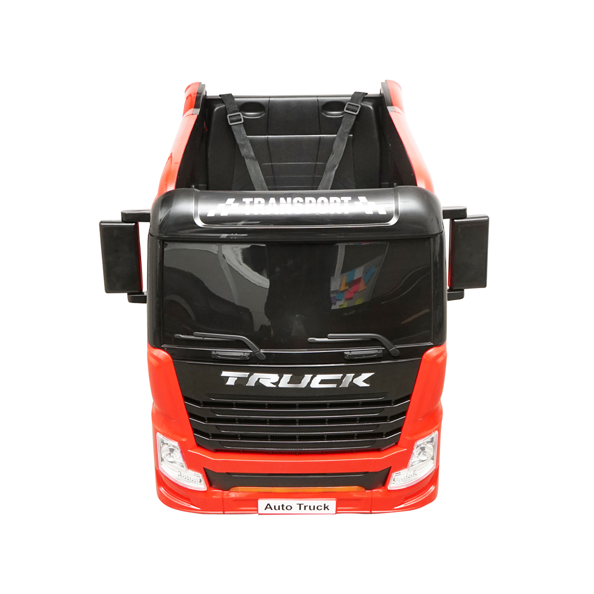 Camion electric rosu cu acumulator  12V/7Ah si telecomanda JJ2011  pentru copii 3 ani - imagine 4