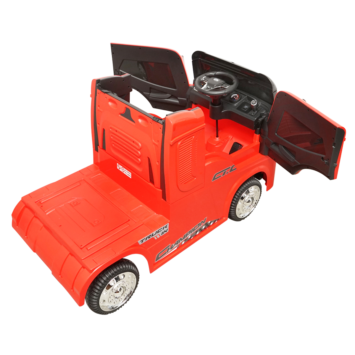 Camion electric rosu cu acumulator  12V/7Ah si telecomanda JJ2011  pentru copii 3 ani - imagine 5