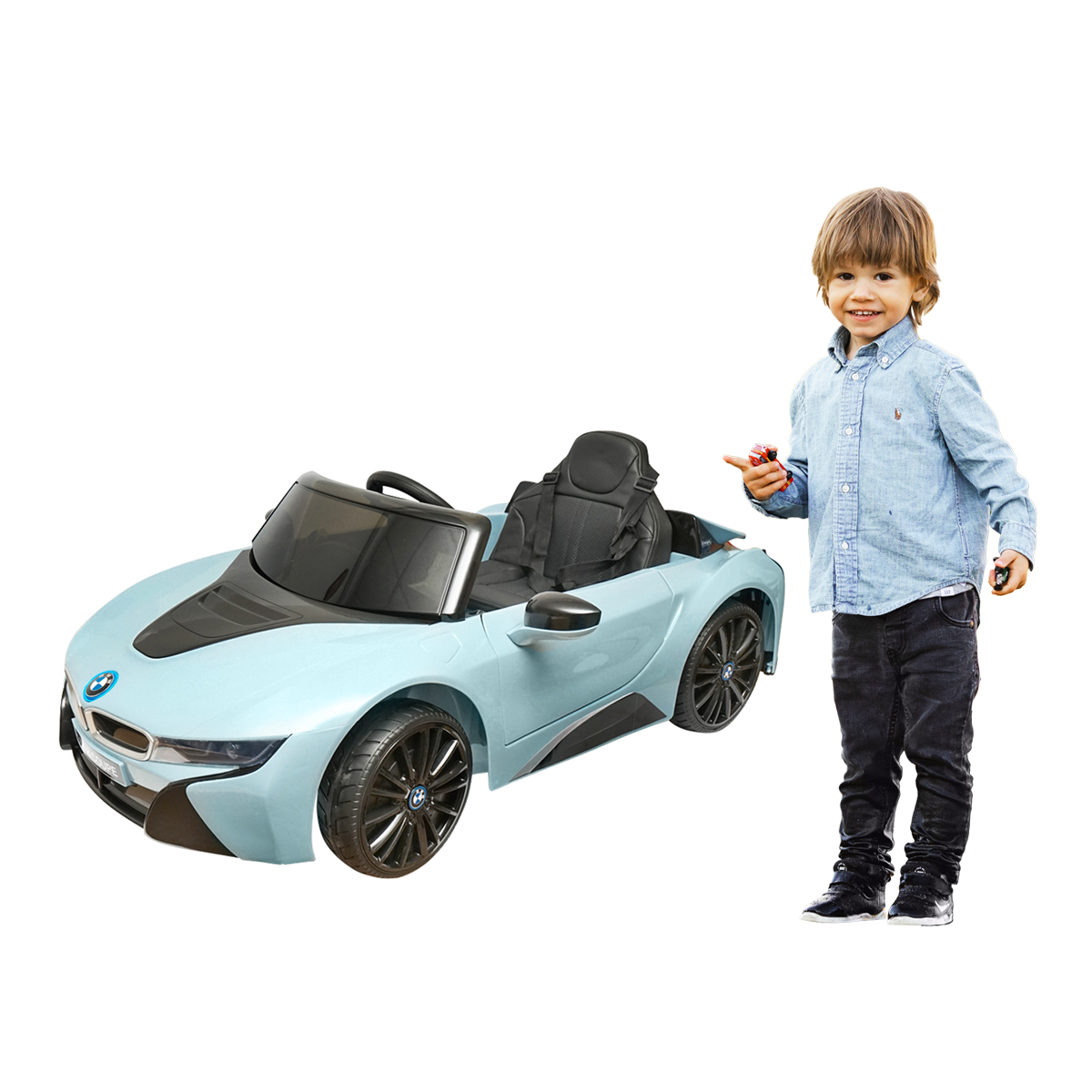 Masinuta electrica cu telecomanda BMW i8 coupe 6V/7Ah JE1001 - imagine 2