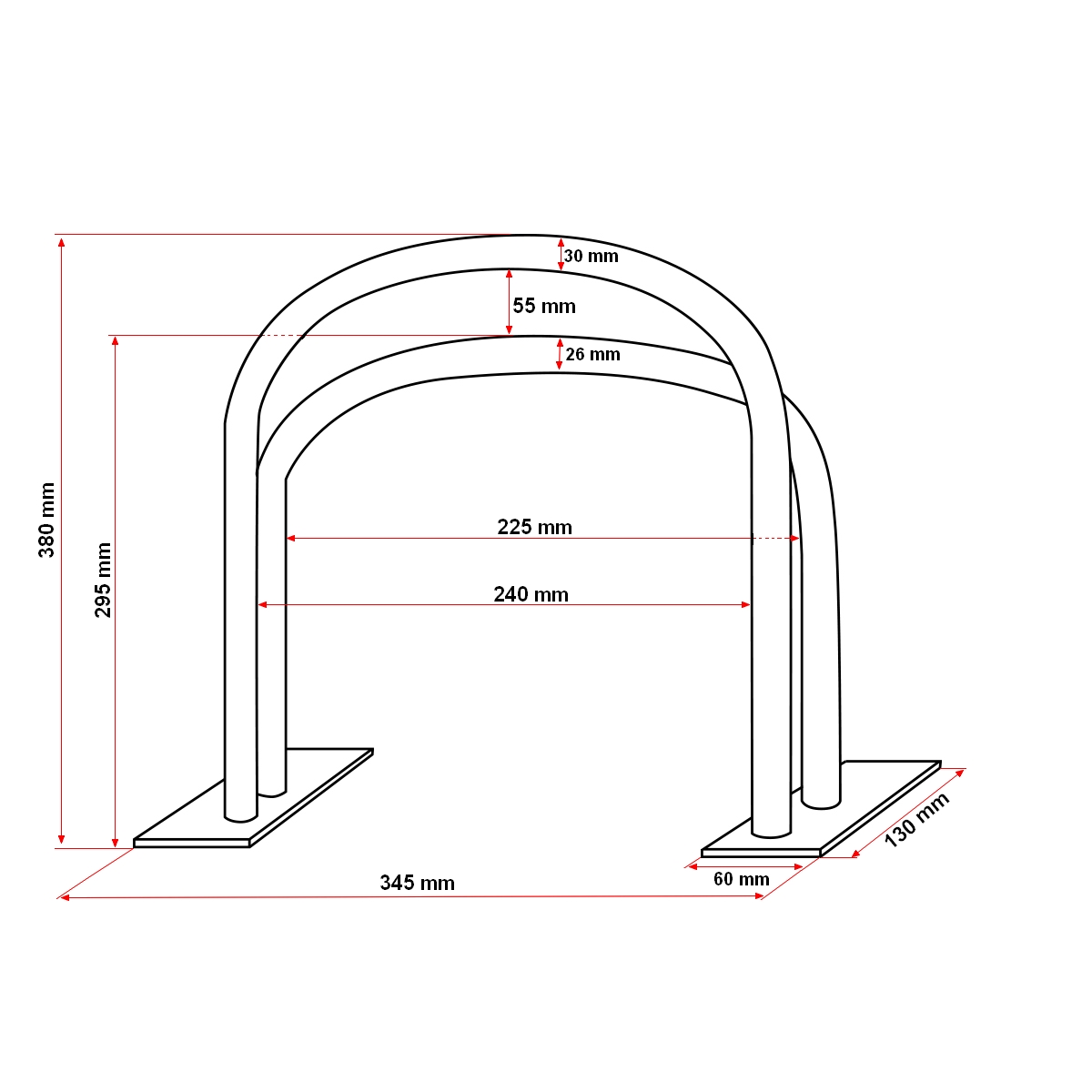 Protectie pentru adapatoare vaci, teava fi 26mm, grosime talpa montaj 8mm - imagine 9