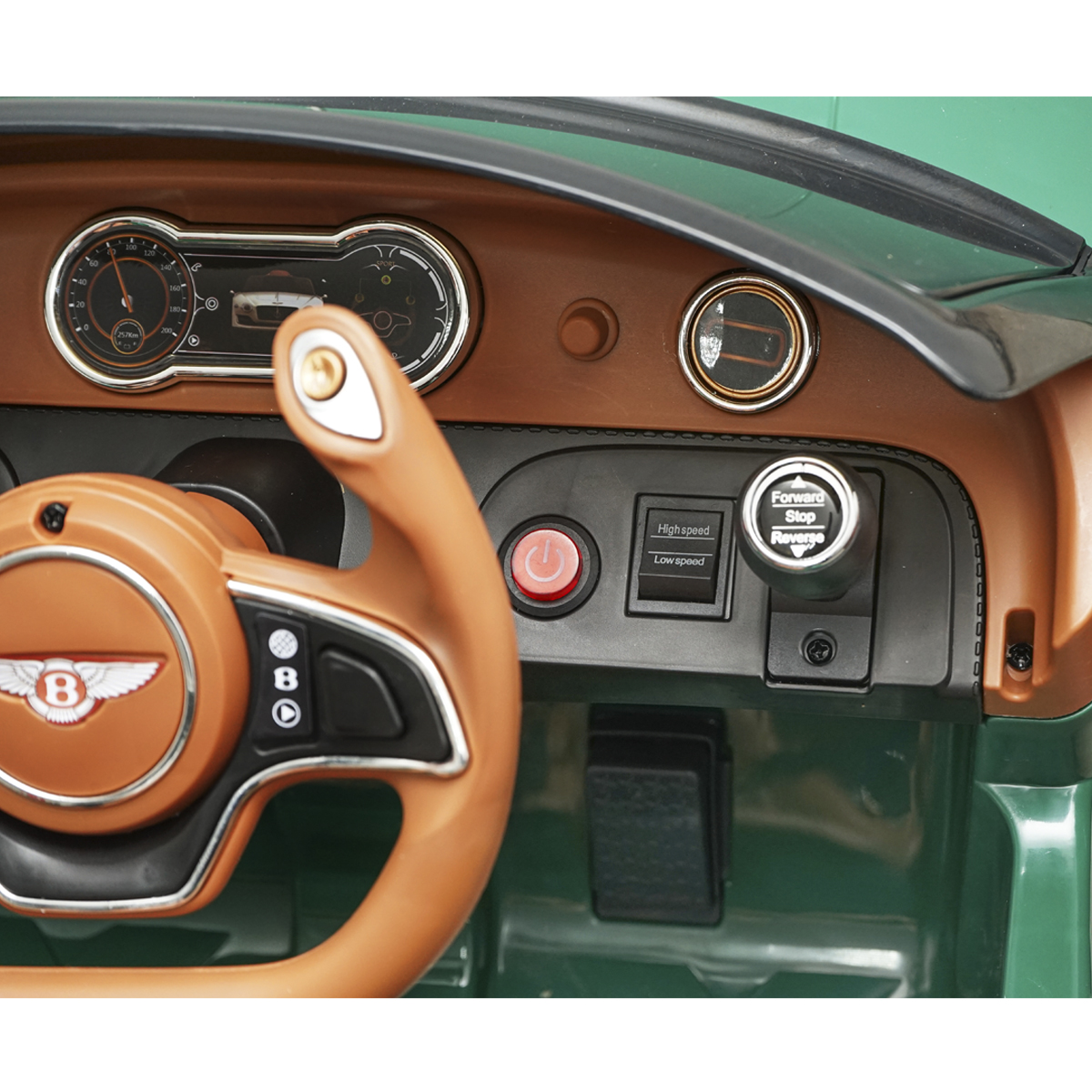 Masinuta electrica cu acumulator si telecomanda Bentley verde 6V/7Ah JE1166 - imagine 11