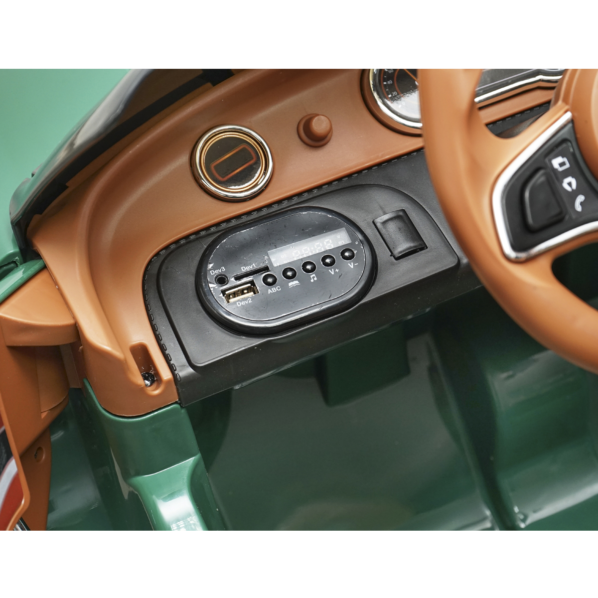 Masinuta electrica cu acumulator si telecomanda Bentley verde 6V/7Ah JE1166 - imagine 12