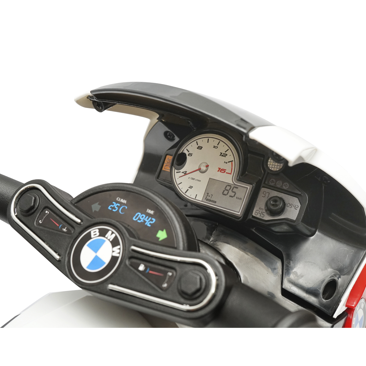 Motocicleta electrica pentru copii rosie JT5188 cu baterie 6V/4Ah, BMW S1000R - imagine 4