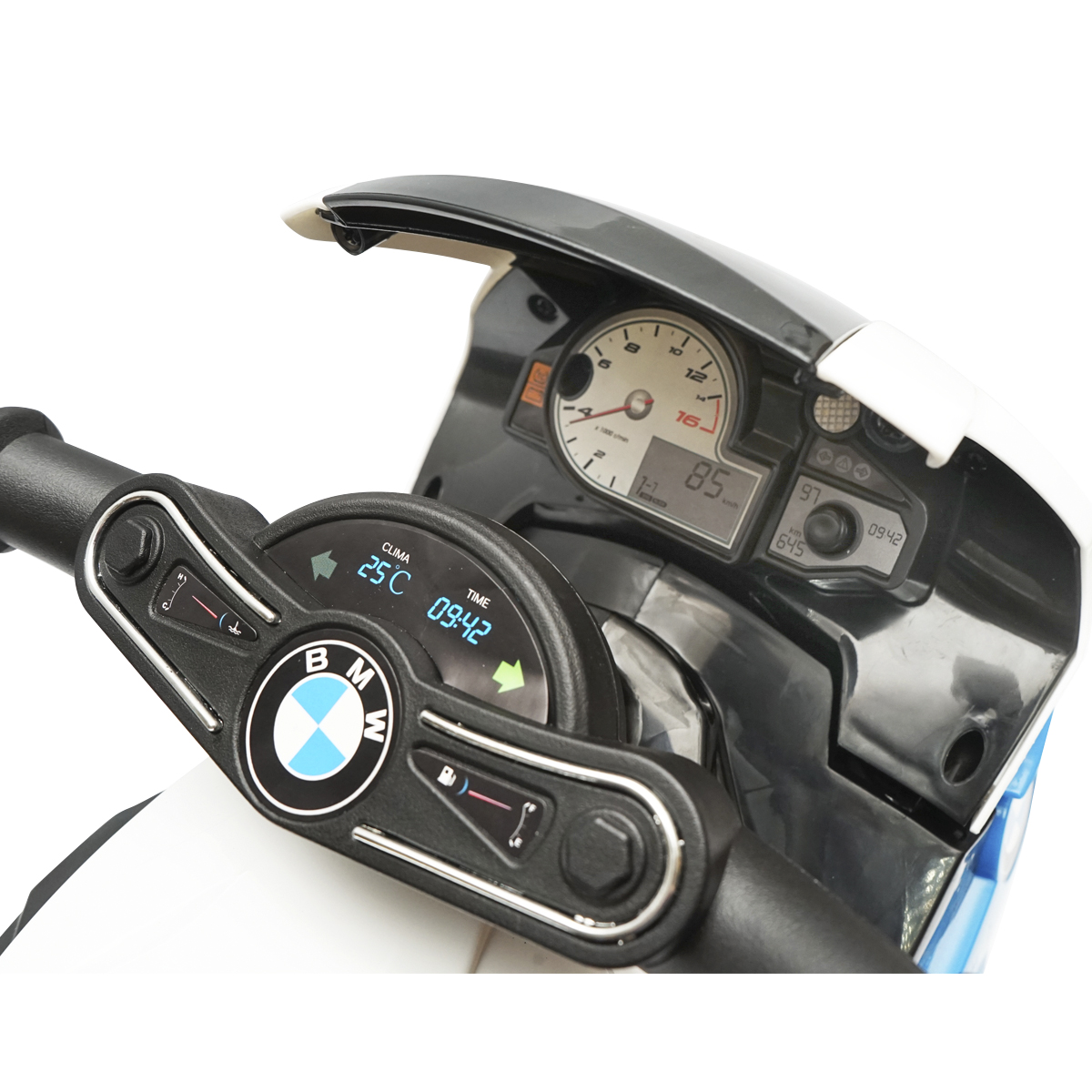 Motocicleta electrica pentru copii albastra JT5188 cu baterie 6V/4Ah, BMW S1000R - imagine 3