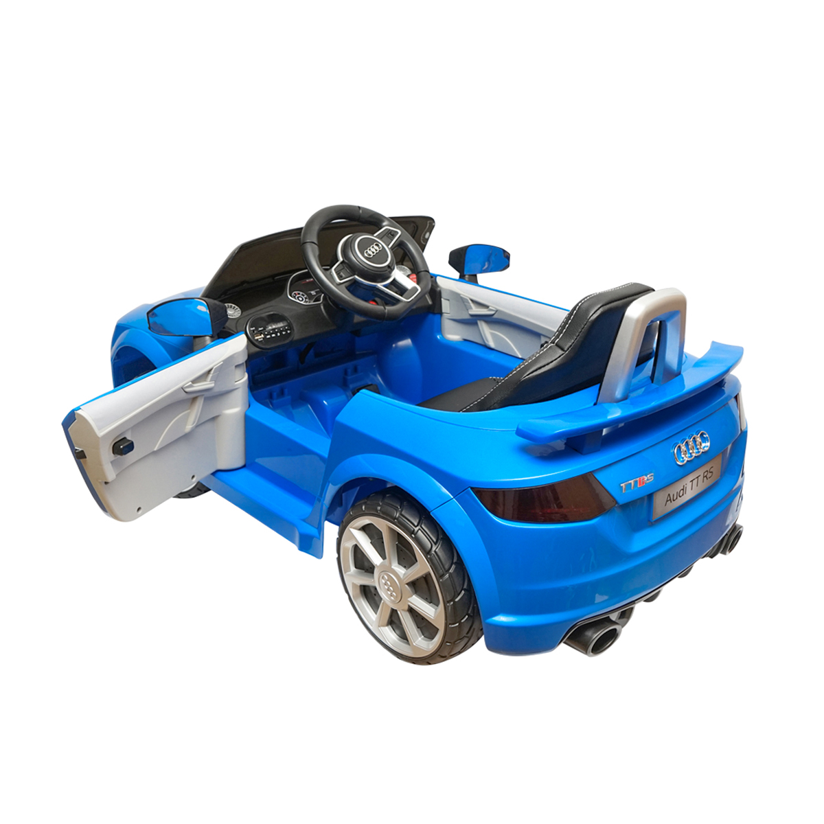 Masinuta electrica cu baterie 6V/4Ah si telecomanda pentru copii Audi TT JE1198 albastra - imagine 6