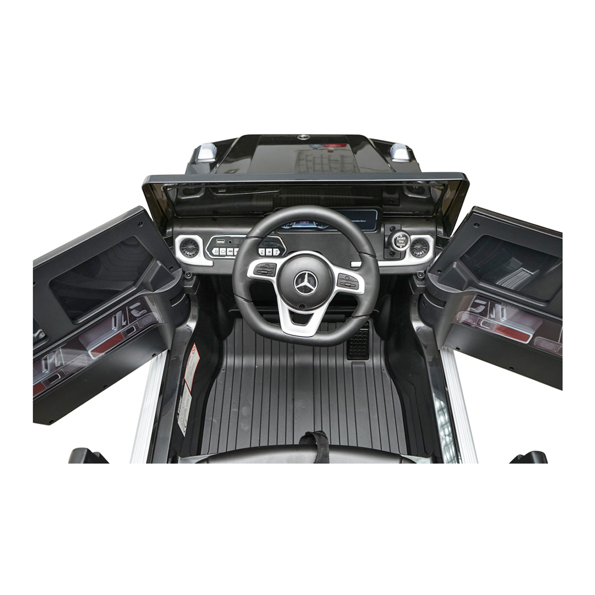 Masinuta electrica cu baterie 6V/7Ah si telecomanda pentru copii Mercedes G500 JJ2077 negru - imagine 9
