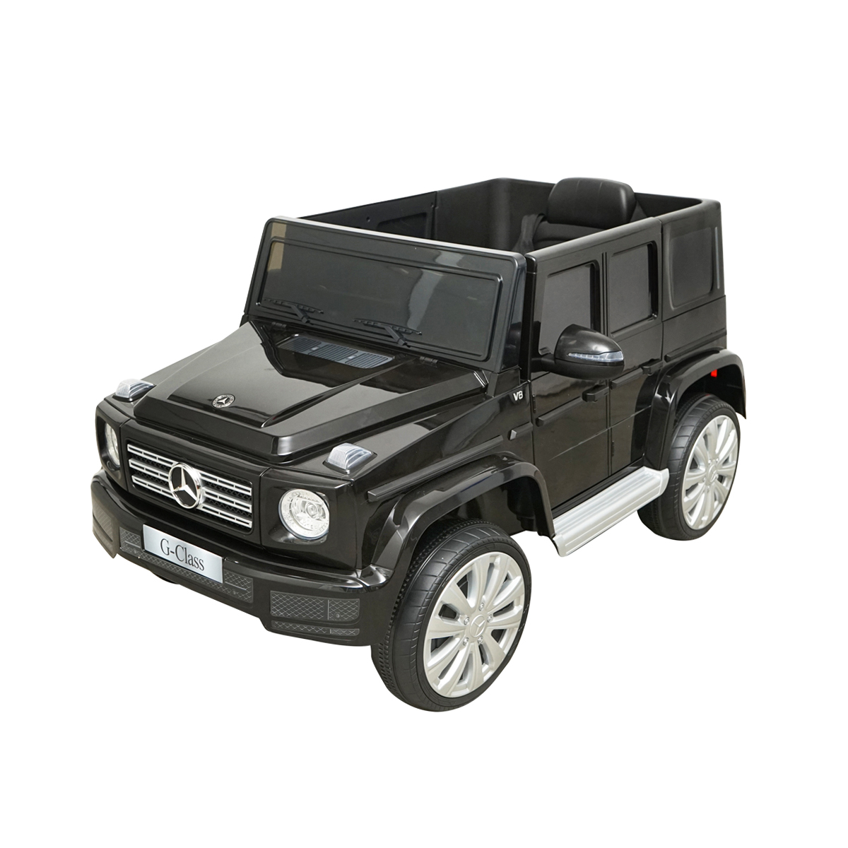 Masinuta electrica cu baterie 6V/7Ah si telecomanda pentru copii Mercedes G500 JJ2077 negru - imagine 3