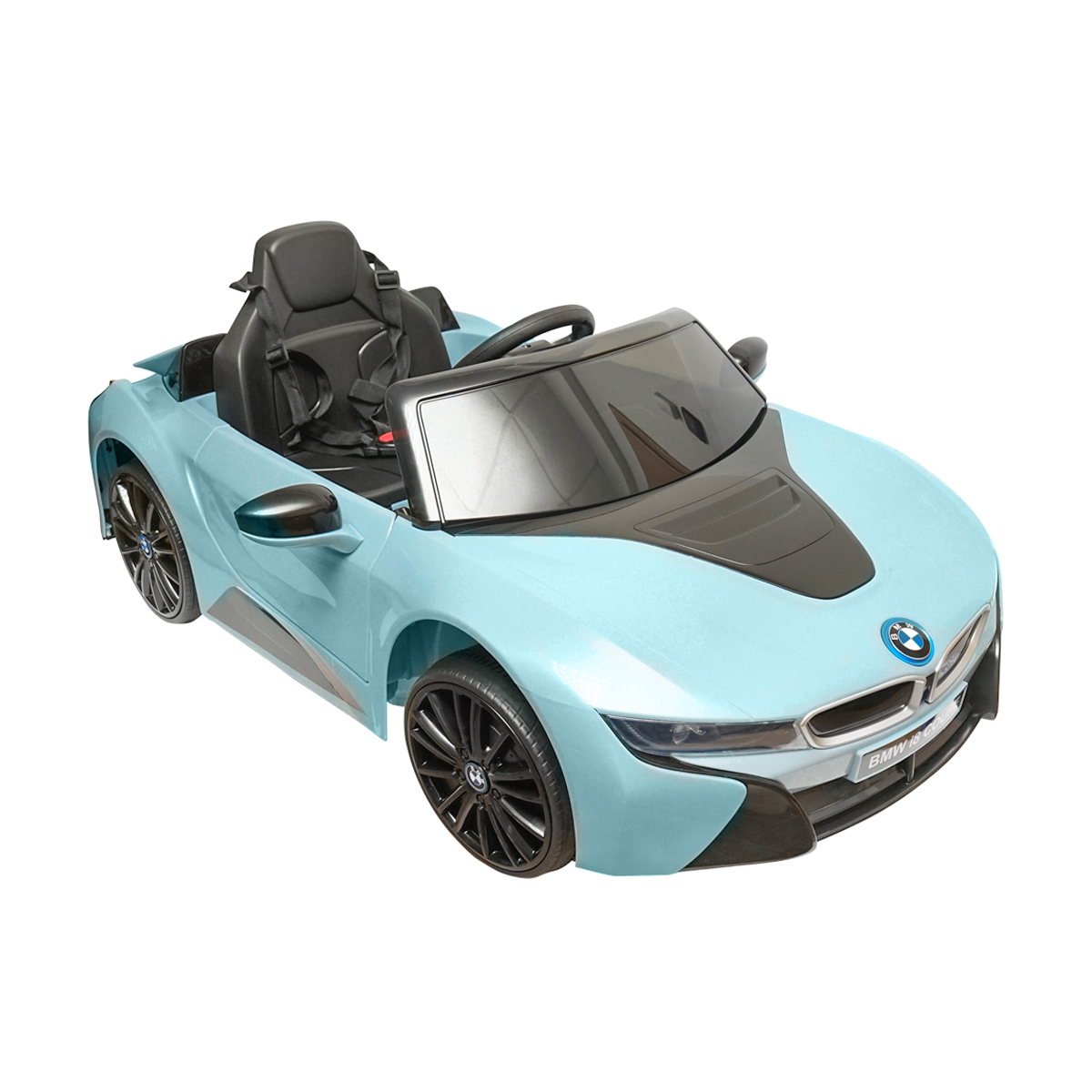 Masinuta electrica cu telecomanda pentru copii BMW i8 coupe 6V/7Ah JE1001 cu scaun piele - imagine 7