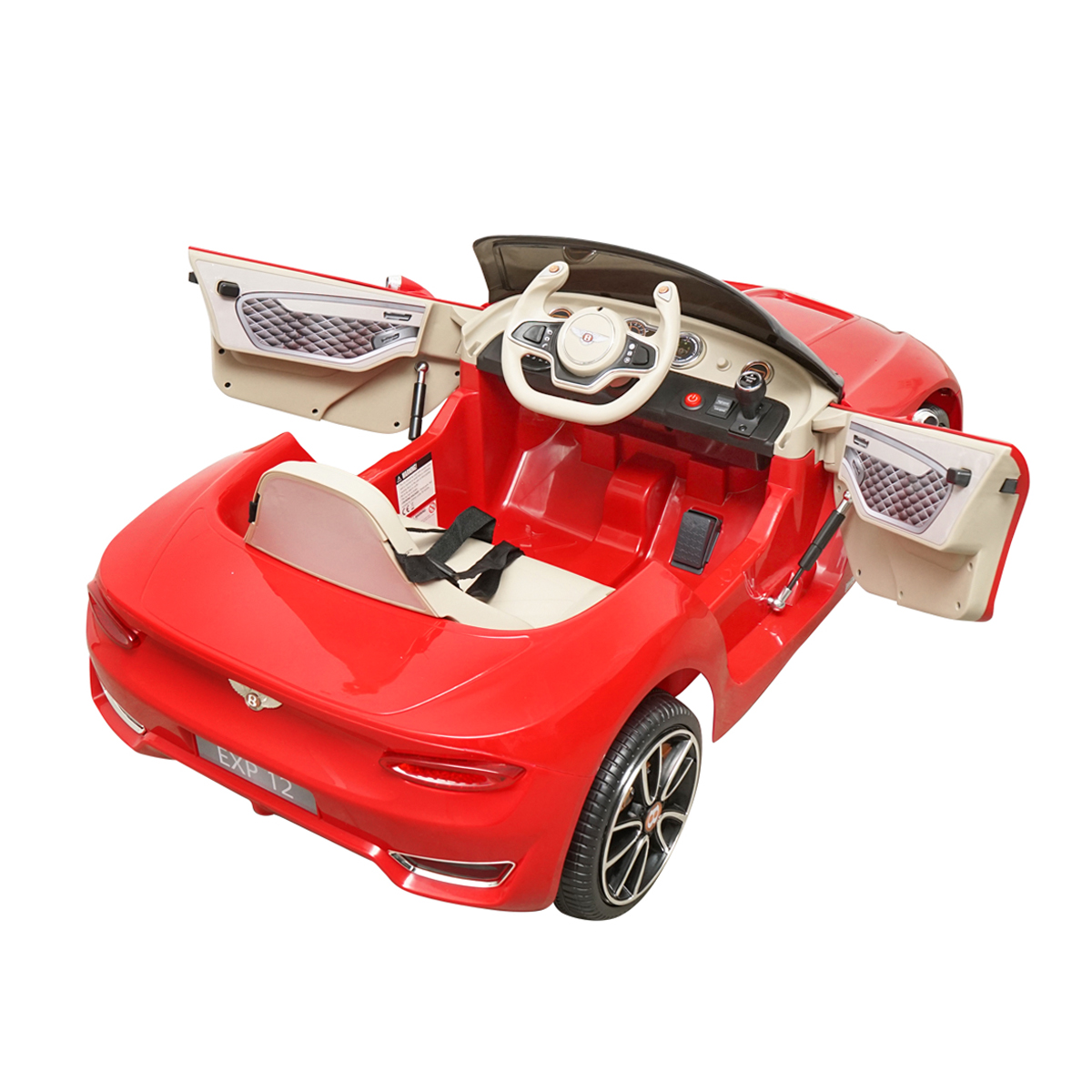 Masinuta electrica cu acumulator si telecomanda pentru copii Bentley rosie 6V/7Ah JE1166 - imagine 8