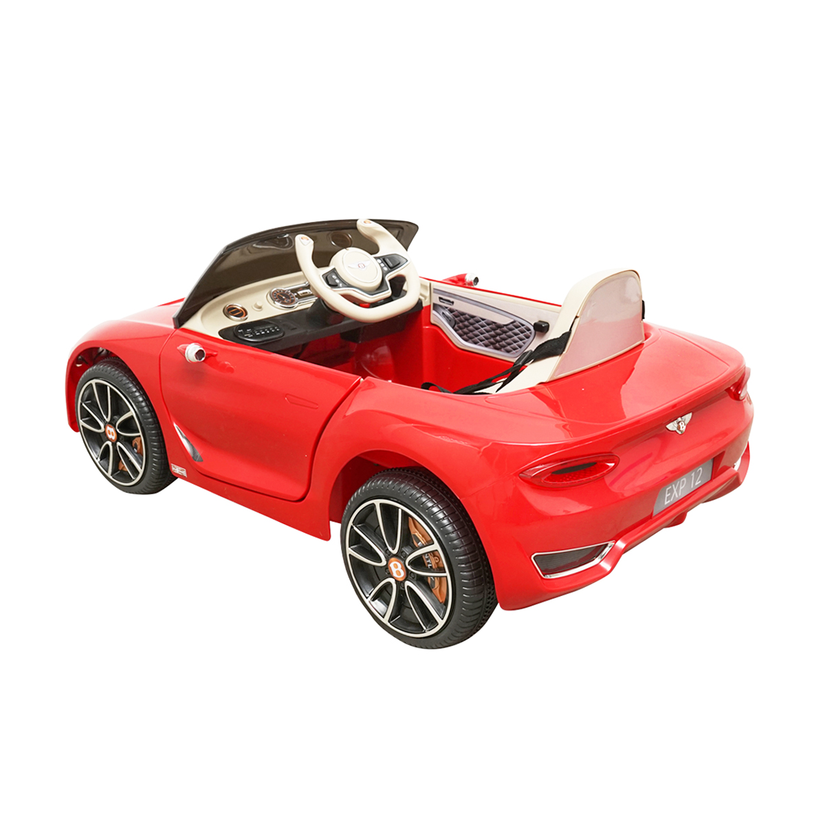 Masinuta electrica cu acumulator si telecomanda pentru copii Bentley rosie 6V/7Ah JE1166 - imagine 7