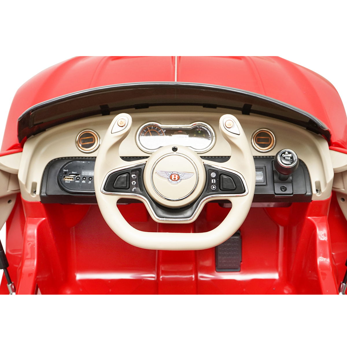 Masinuta electrica cu acumulator si telecomanda pentru copii Bentley rosie 6V/7Ah JE1166 - imagine 9