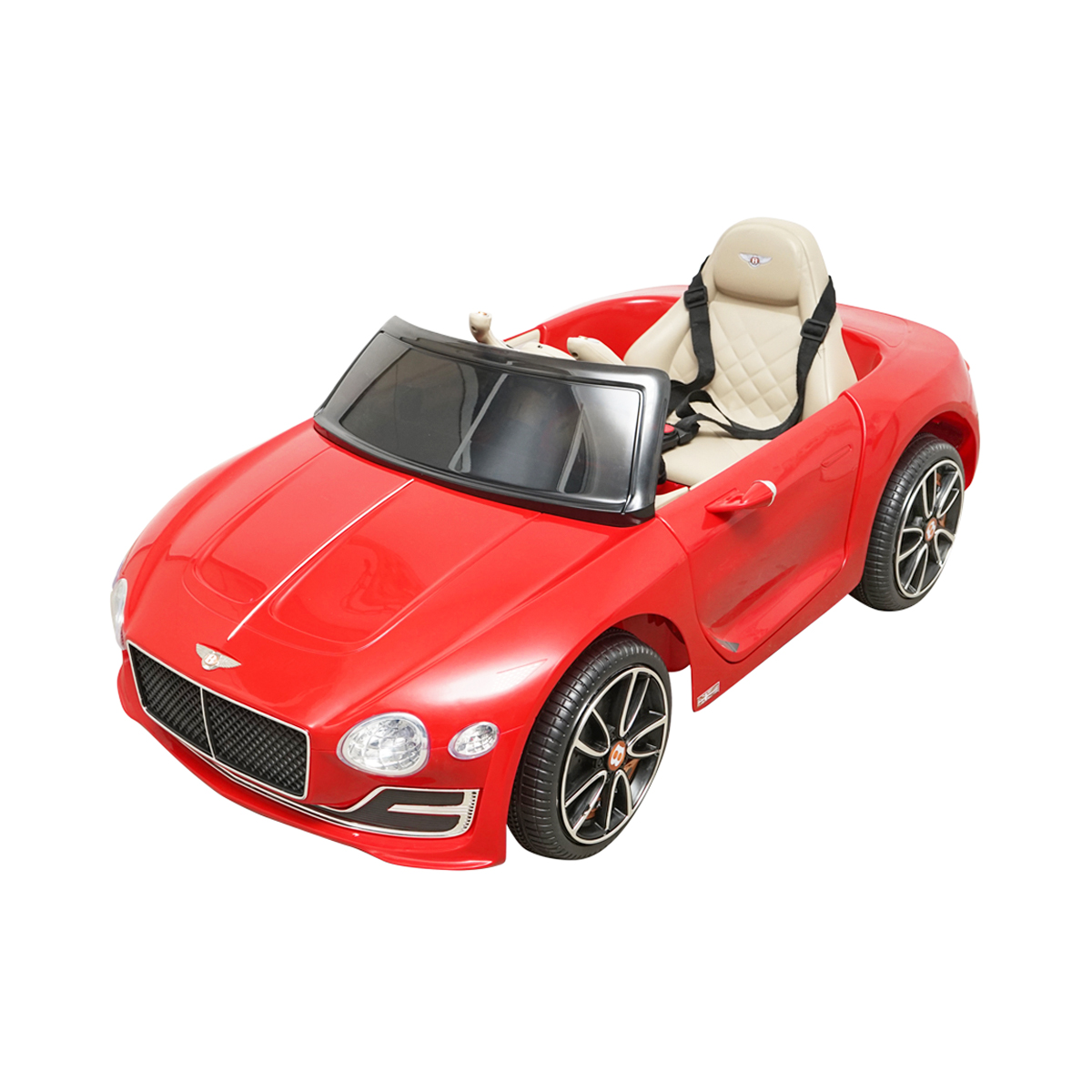 Masinuta electrica cu acumulator si telecomanda pentru copii Bentley rosie 6V/7Ah JE1166 - imagine 3