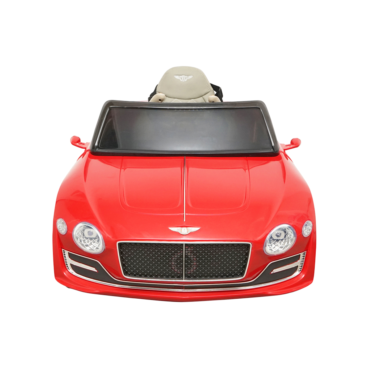 Masinuta electrica cu acumulator si telecomanda pentru copii Bentley rosie 6V/7Ah JE1166 scaun piele - imagine 5