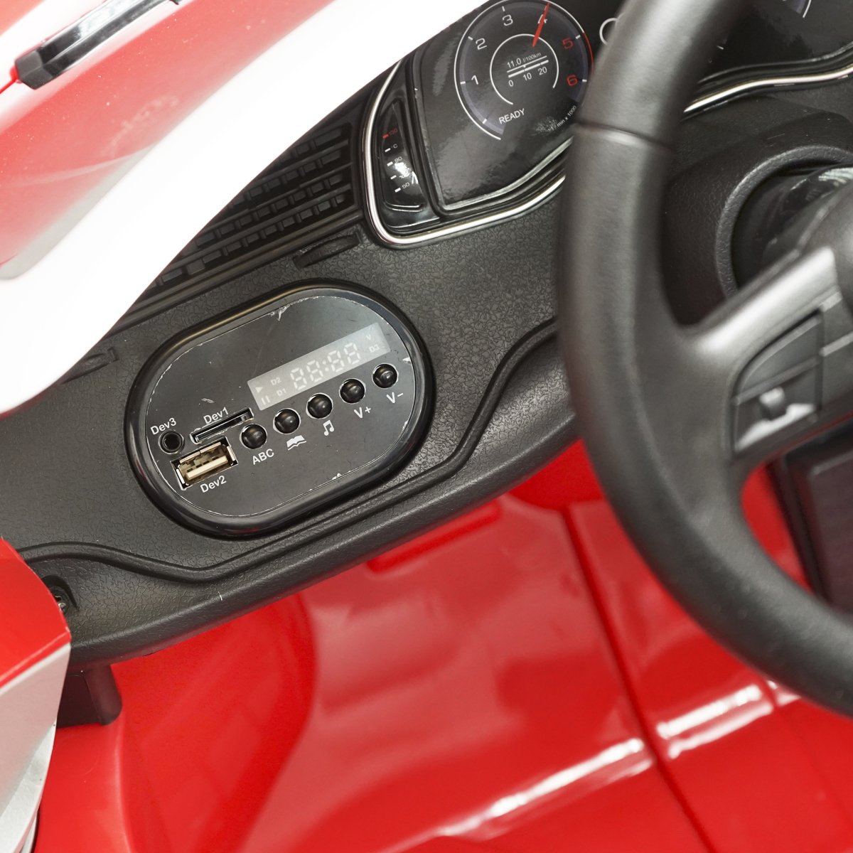 Masinuta electrica cu baterie 6V/7Ah si telecomanda pentru copii JJ2066 Audi Q8 rosu - imagine 10