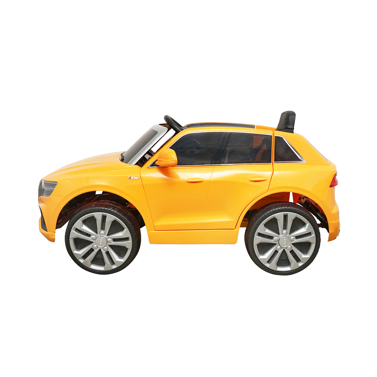 Masinuta electrica cu baterie 6V/7Ah si telecomanda pentru copii JJ2066 Audi Q8 galben cu scaun piele - imagine 13