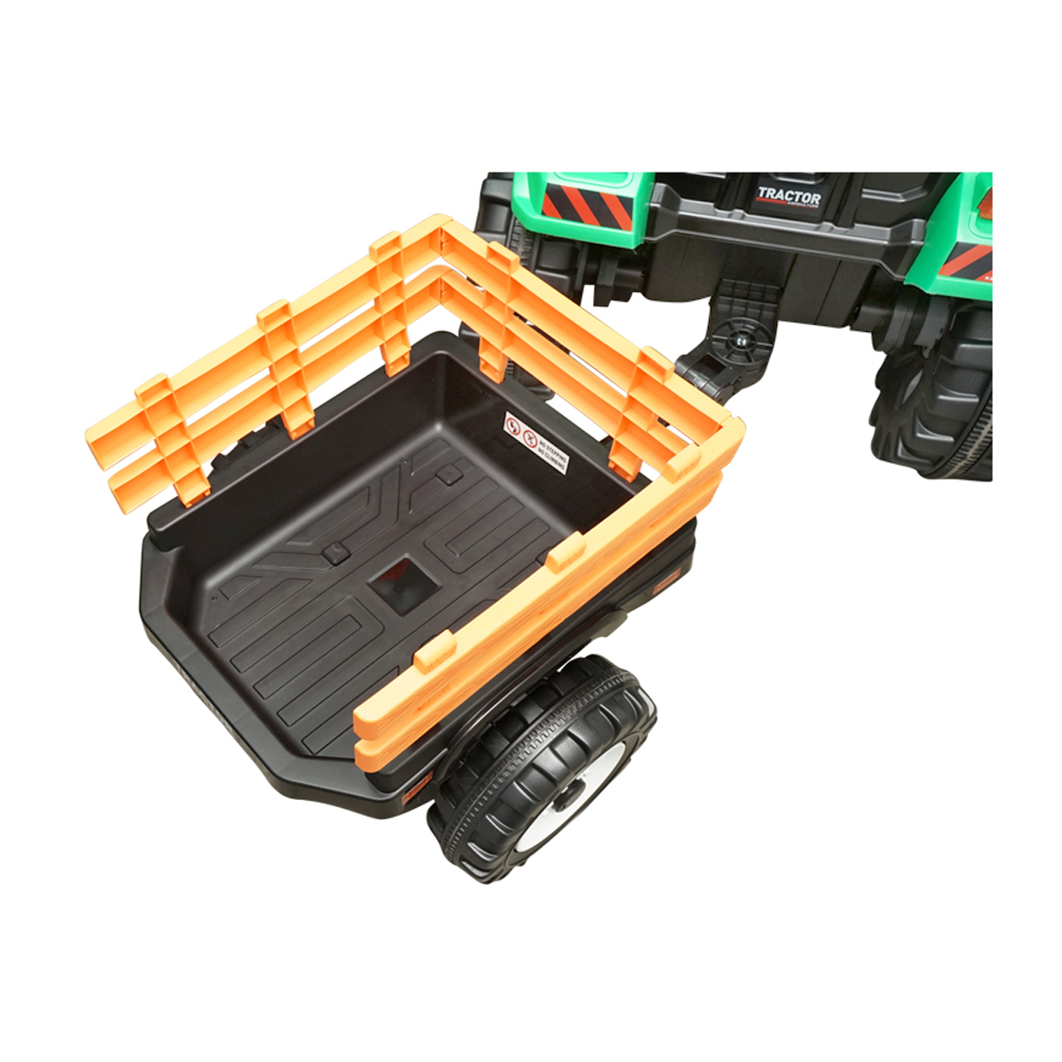 Tractor cu remorca electric pentru copii cu baterie 12V/10Ah si telecomanda JS3158B verde - imagine 10