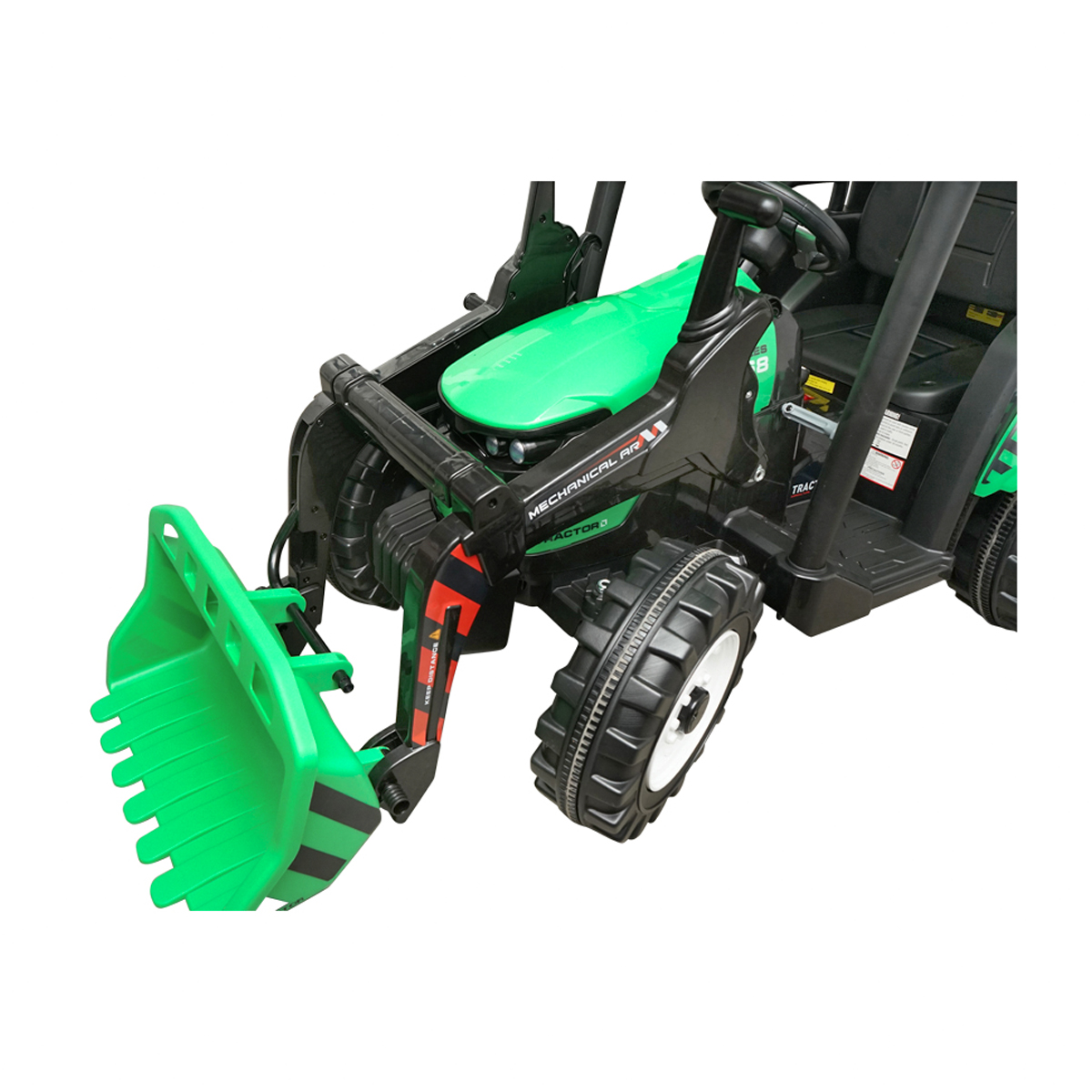 Tractor cu remorca electric pentru copii cu baterie 12V/10Ah si telecomanda JS3158B verde - imagine 8