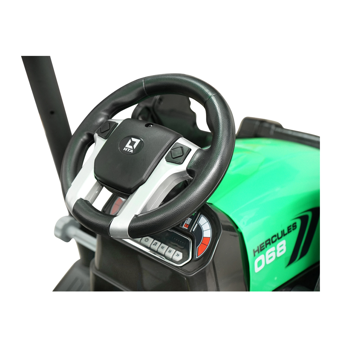 Tractor cu remorca electric pentru copii cu baterie 12V/10Ah si telecomanda JS3158B verde - imagine 9