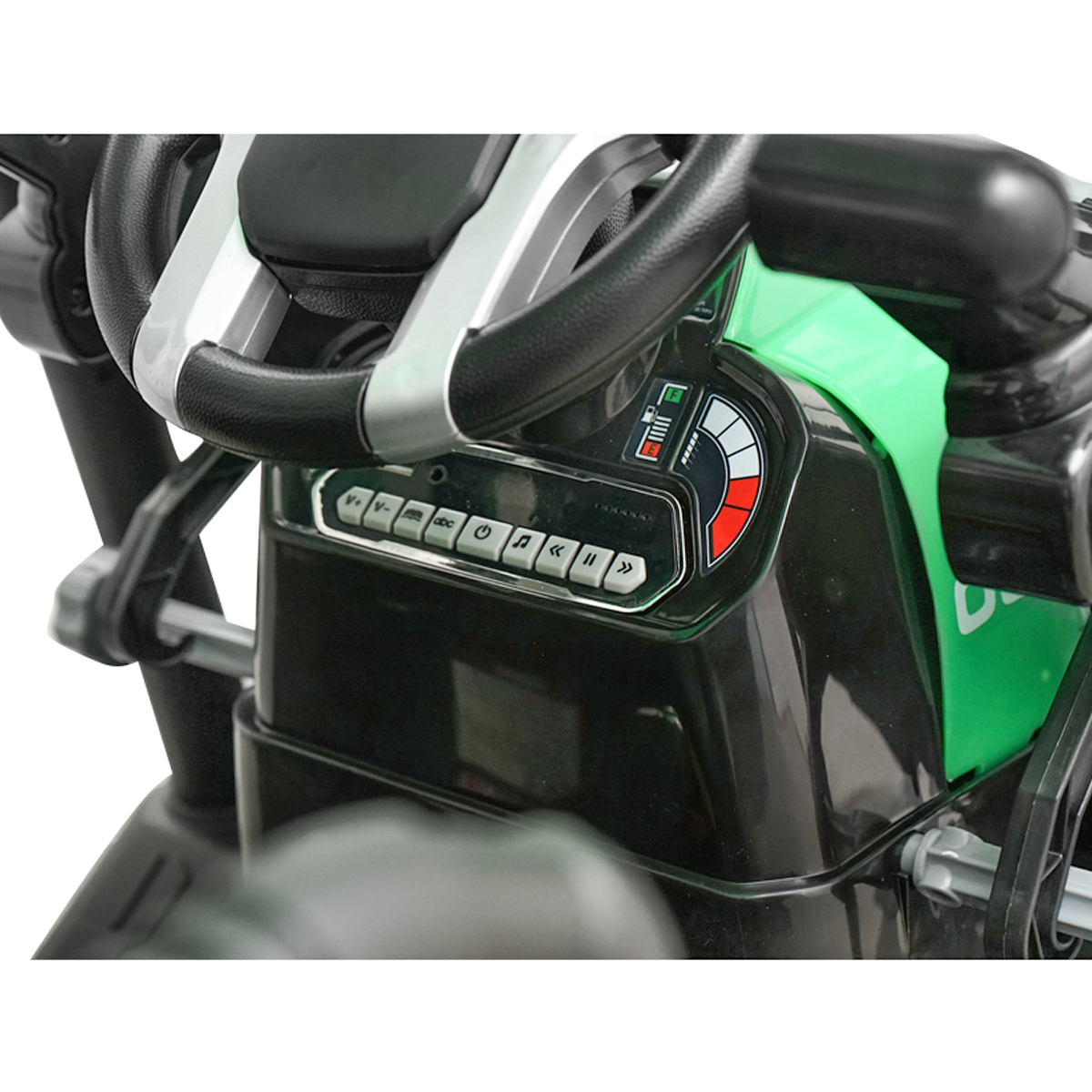 Tractor cu remorca electric pentru copii cu baterie 12V/10Ah si telecomanda JS3158B verde cu scaun din piele - imagine 11