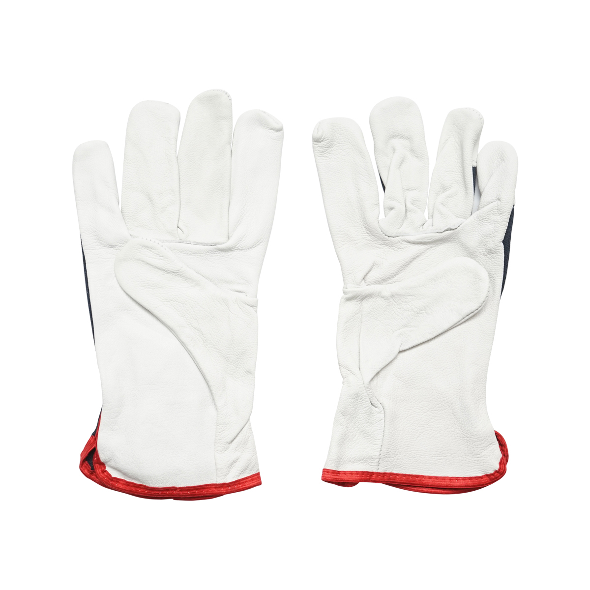 Manusi de lucru din piele de capra alb-negru Nr 10 - imagine 3