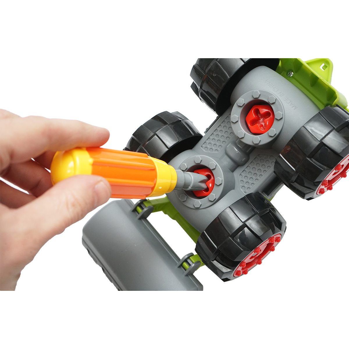 Jucarie tractor cu remorca tip Montessori pentru copii +3 ani - imagine 5