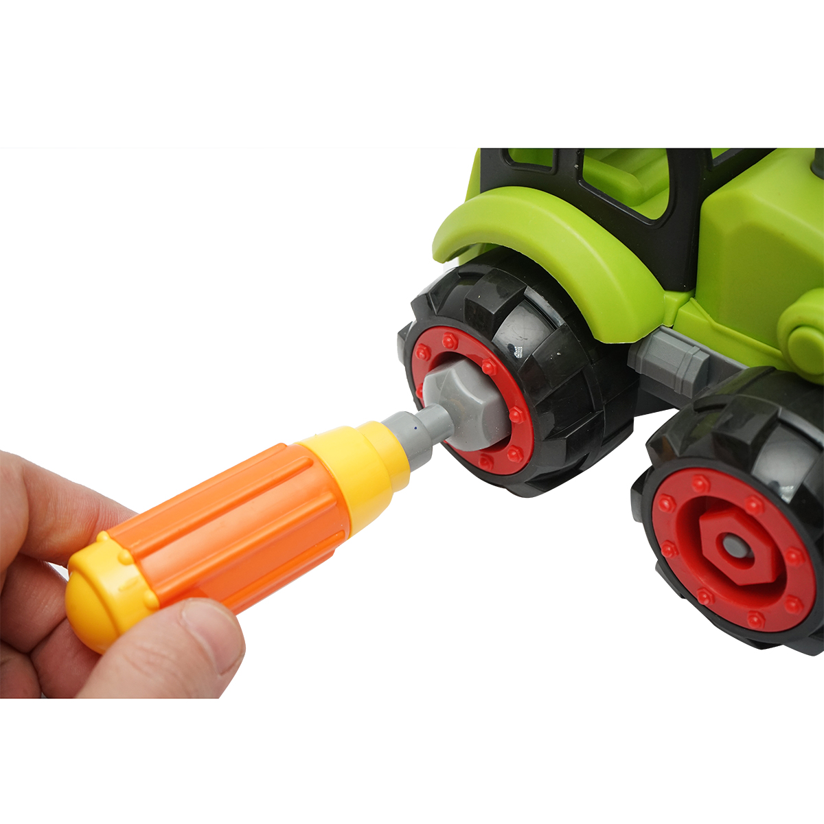 Jucarie tractor cu remorca tip Montessori pentru copii +3 ani - imagine 6