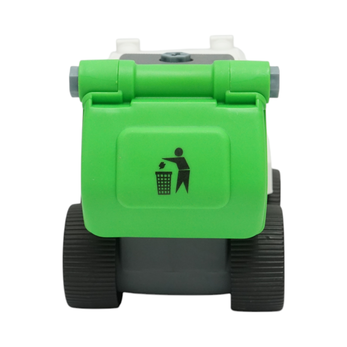 Jucarie tip Montessori, Masina de gunoi verde pentru copii +3 ani - imagine 6