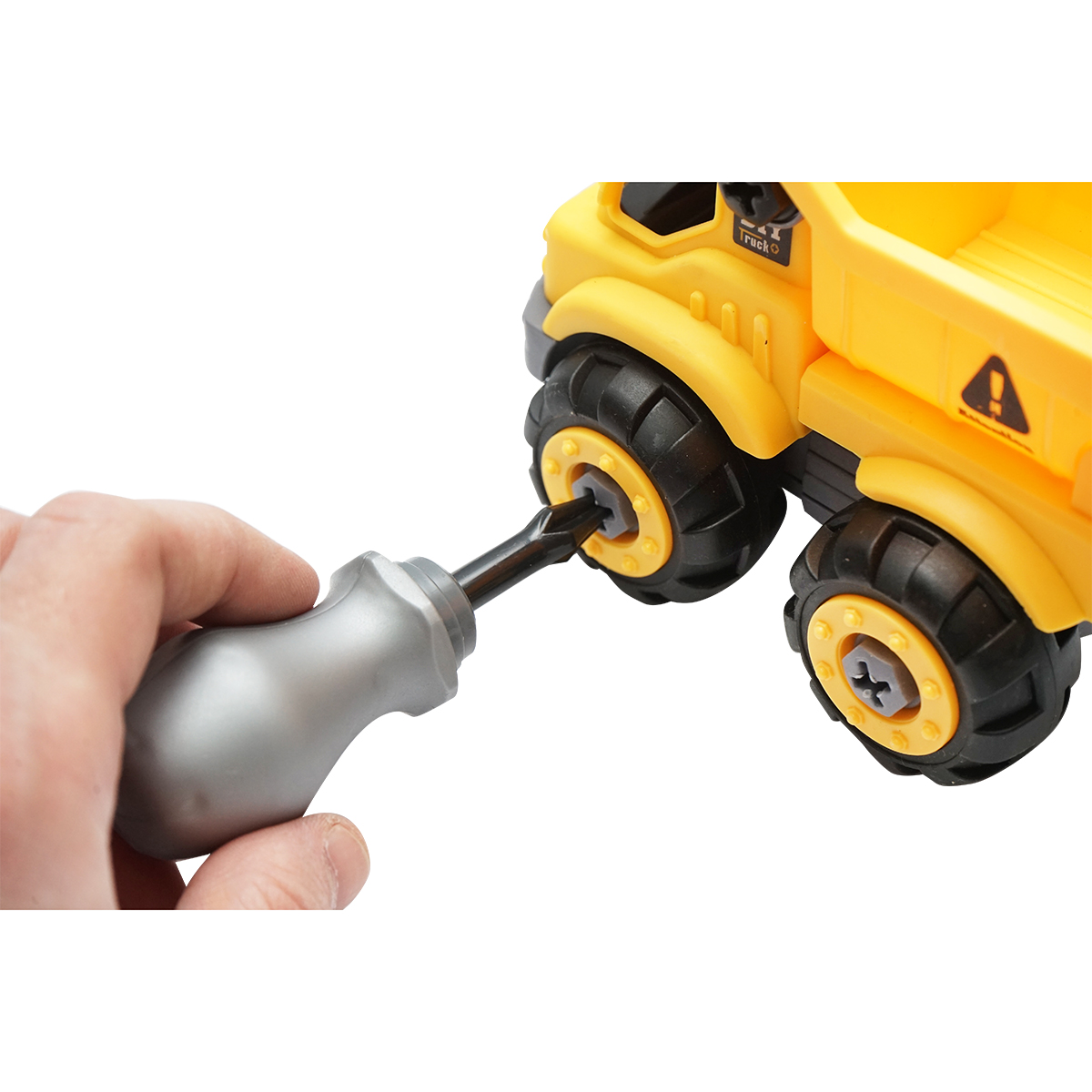 Jucarie camion verde tip Montessori pentru copii +3 ani - imagine 6