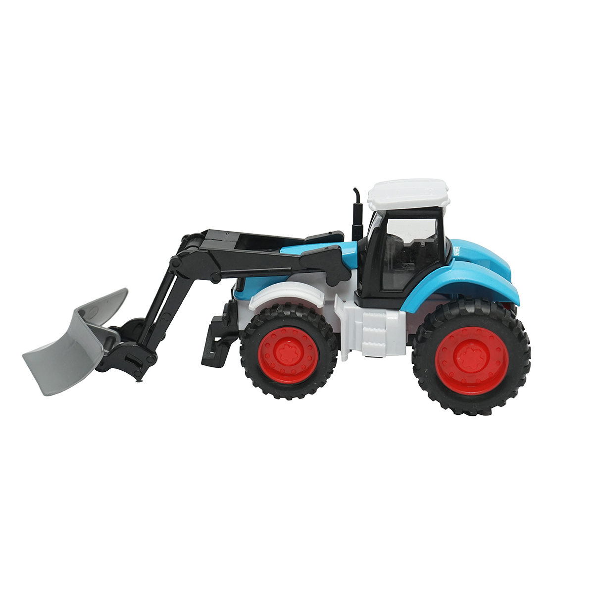 Tractor albastru cu lama de zapada, 175x65x80mm jucarie copii +3 ani - imagine 2