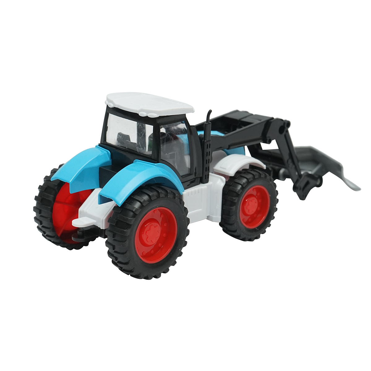 Tractor albastru cu lama de zapada, 175x65x80mm jucarie copii +3 ani - imagine 4