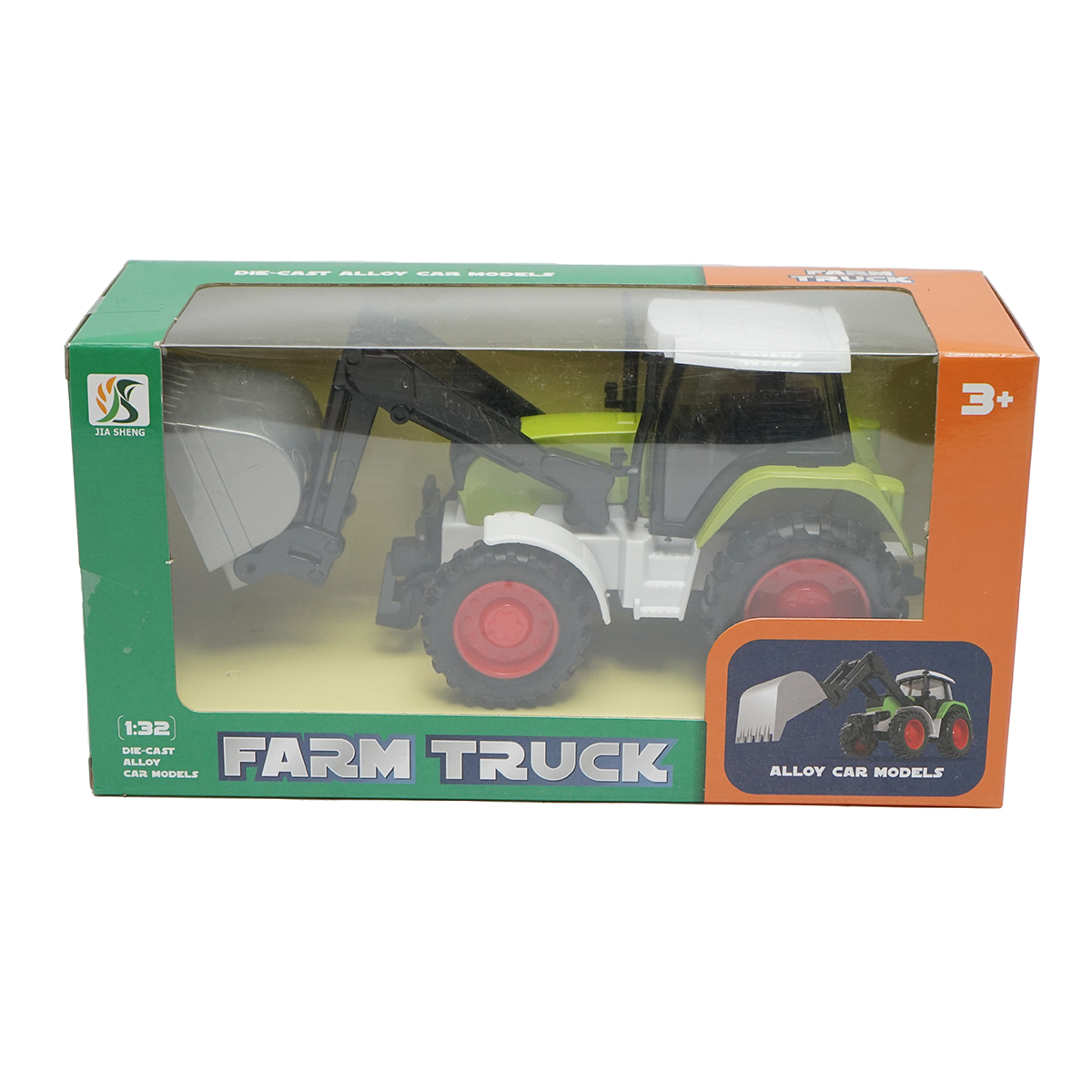 Tractor verde, 175x65x80mm jucarie copii +3 ani