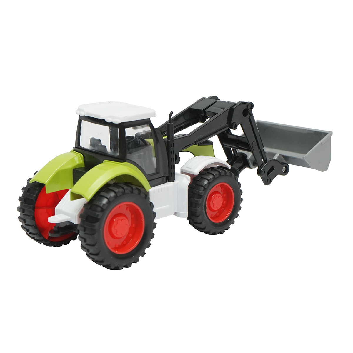 Tractor verde cupa frontala, 175x65x80mm jucarie copii +3 ani - imagine 4