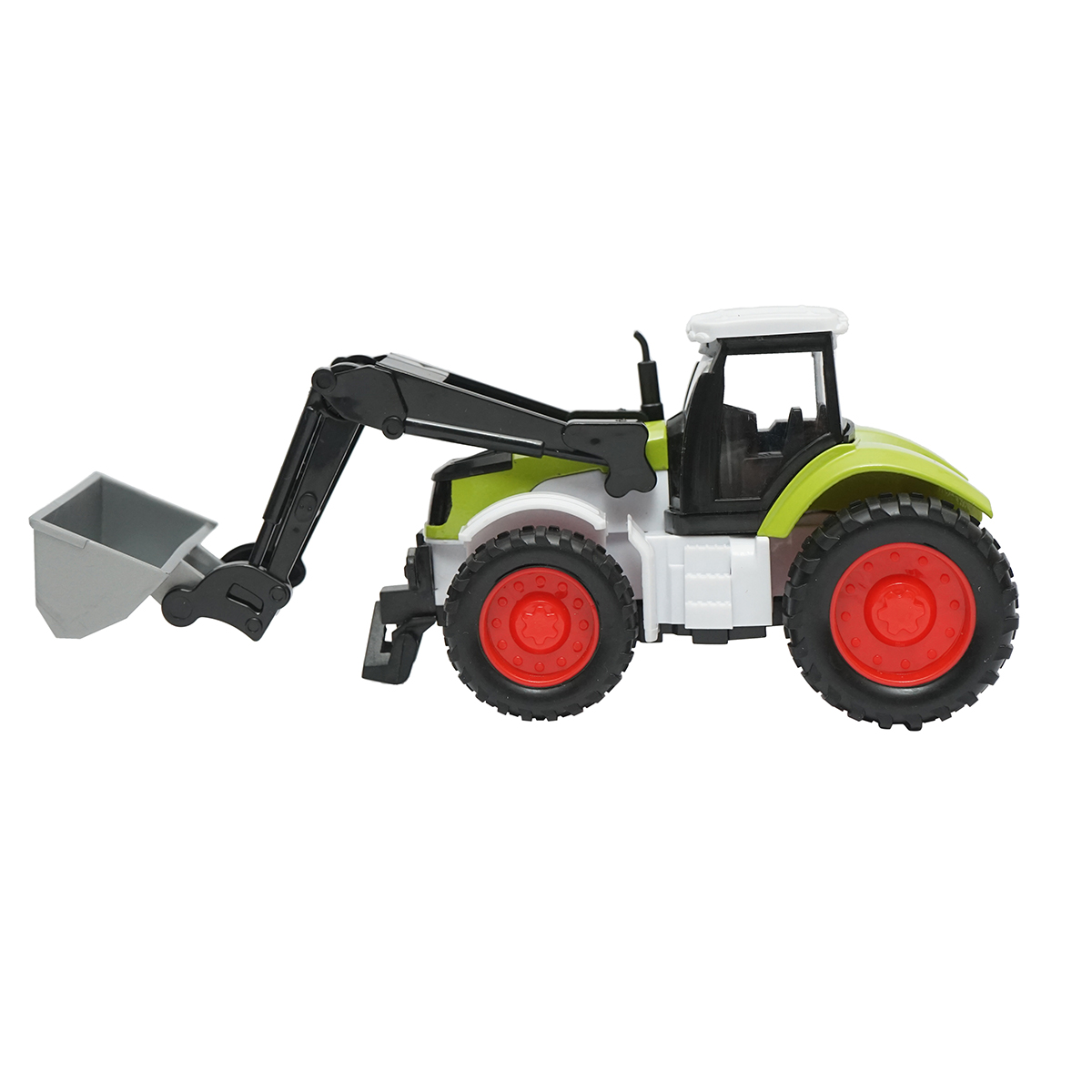 Tractor verde cupa frontala, 175x65x80mm jucarie copii +3 ani - imagine 2