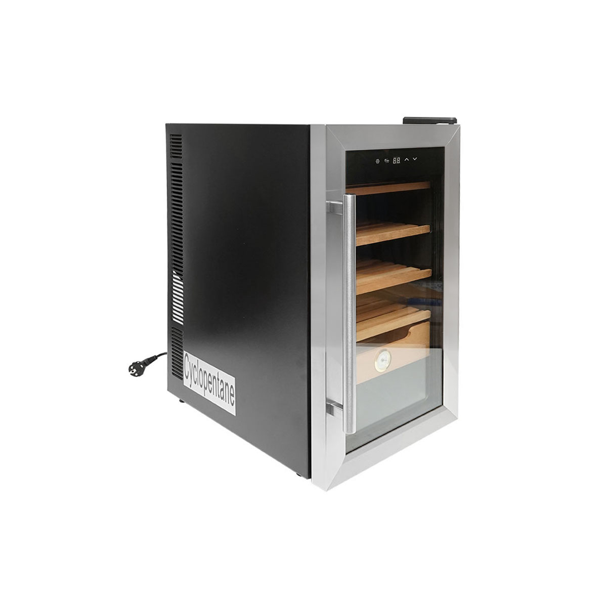 Humidor trabucuri cu 4 rafturi din lemn si termostat reglabil 50L, 65W 220V - imagine 4