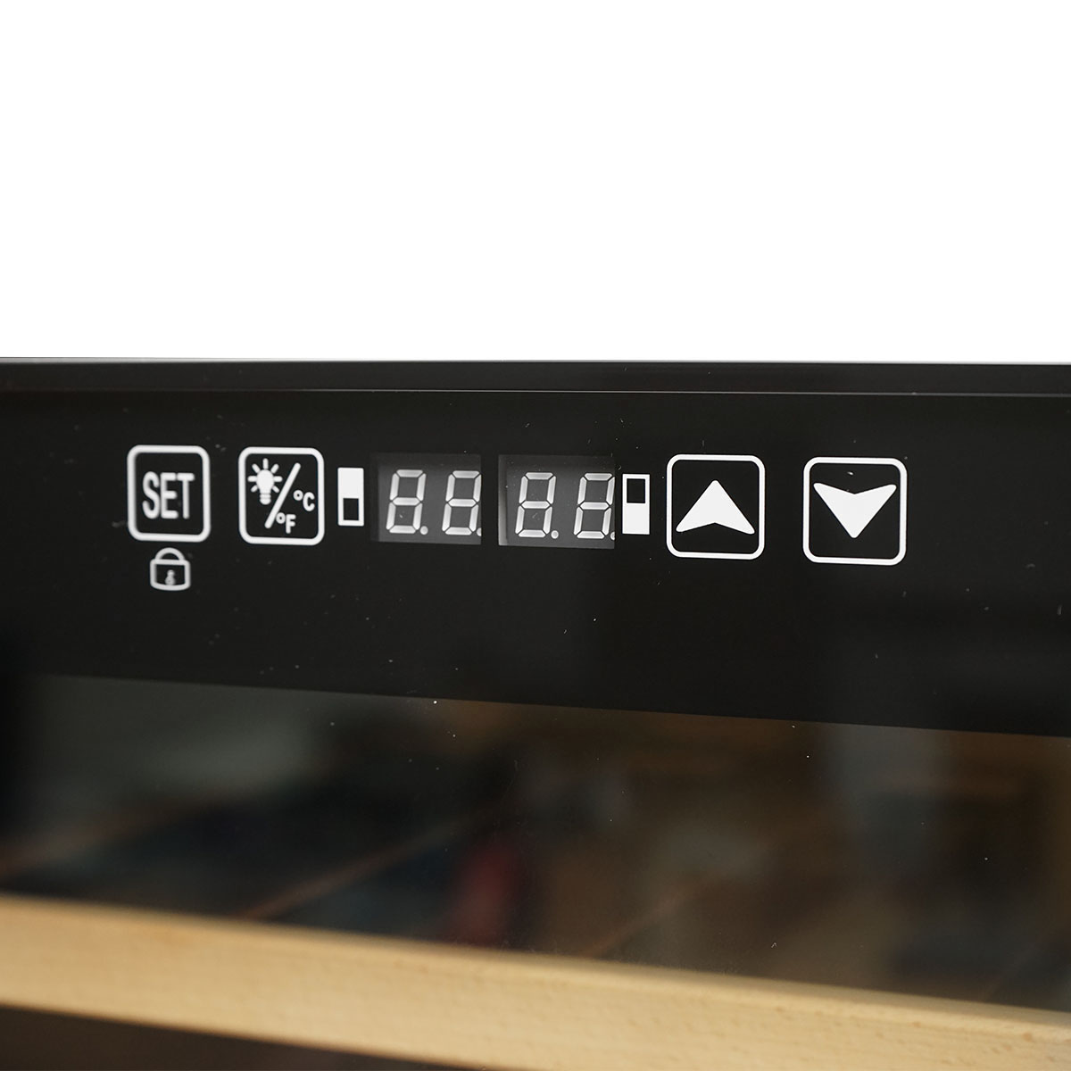 Frigider vin, 33 sticle cu 4 rafturi din lemn 88L, 220V - imagine 3