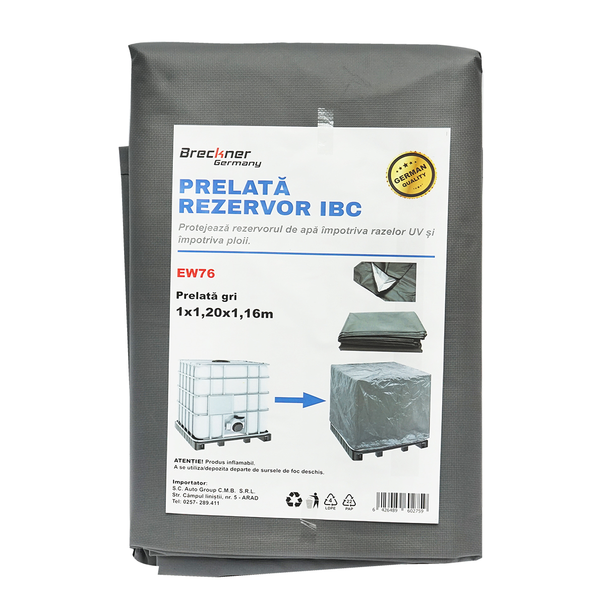 Prelata, husa de protectie pentru bazin, rezervor IBC 1000l Breckner Germany - imagine 2