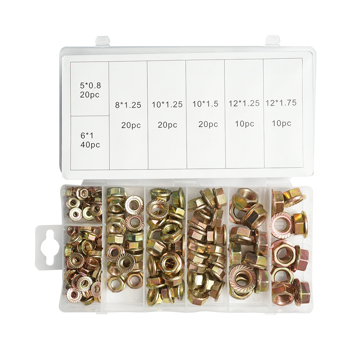 Trusa piulite cu flansa autoblocabila 140 piese - imagine 2