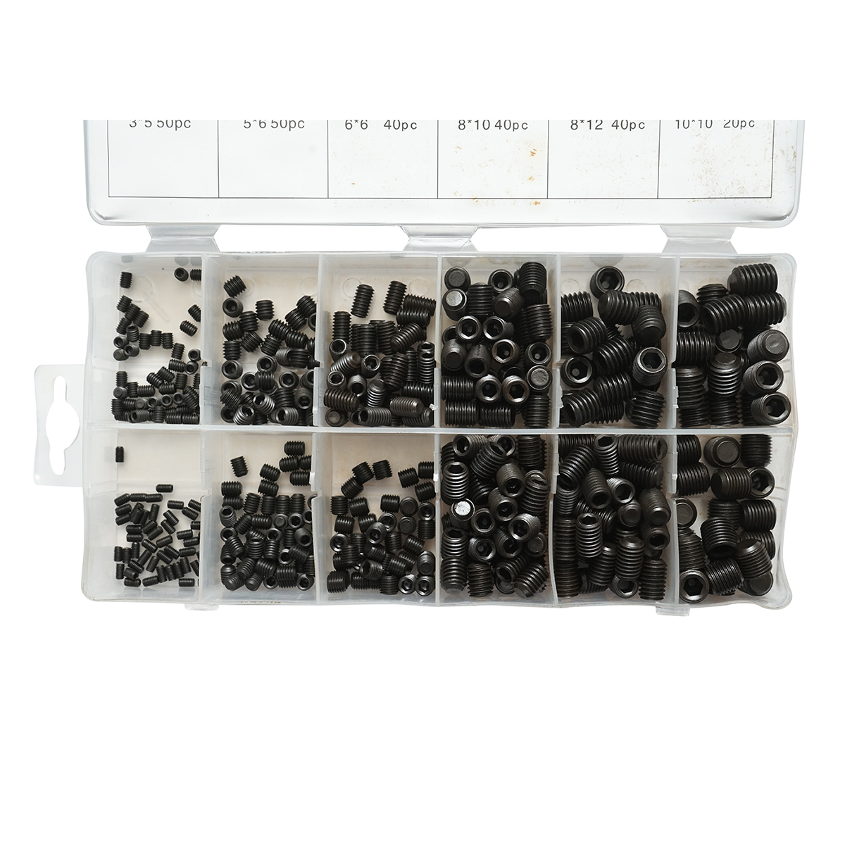 Trusa stifturi filetate pentru imbus fara cap 450 piese - imagine 4