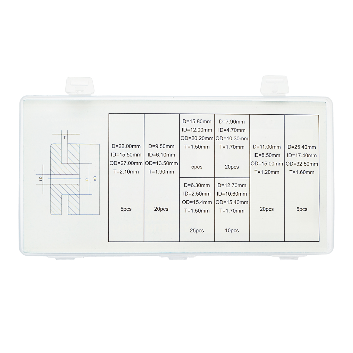 Trusa garnituri cauciuc tip inel trecere cabluri 110 piese Breckner Germany - imagine 2