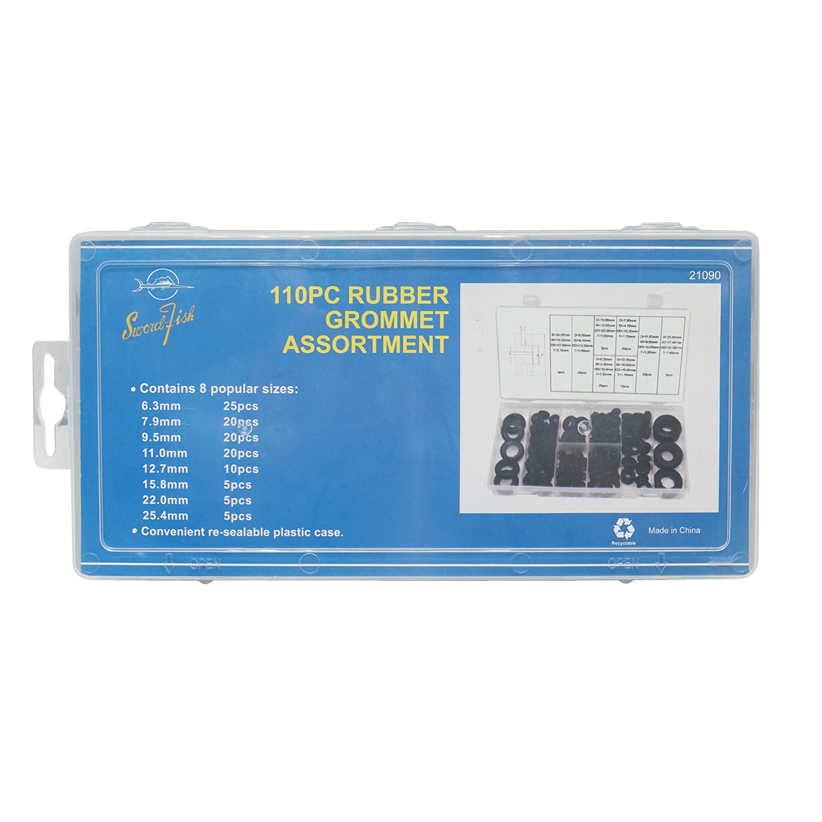 Trusa garnituri cauciuc tip inel trecere cabluri 110 piese Breckner Germany - imagine 3