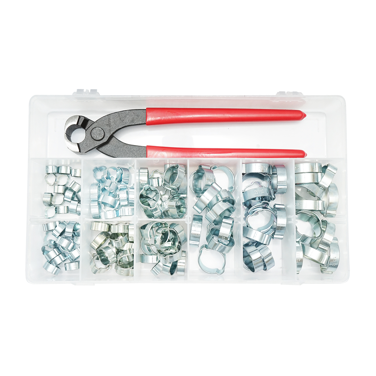 Trusa coliere metalice cu urechi si cleste inclus 124 piese Breckner Germany - imagine 2