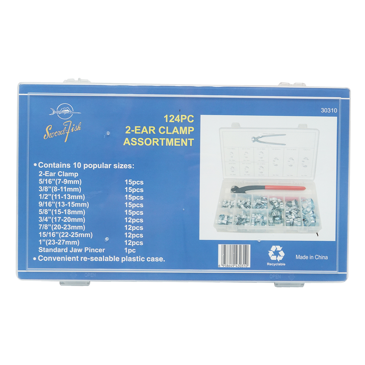 Trusa coliere metalice cu urechi si cleste inclus 124 piese Breckner Germany - imagine 3