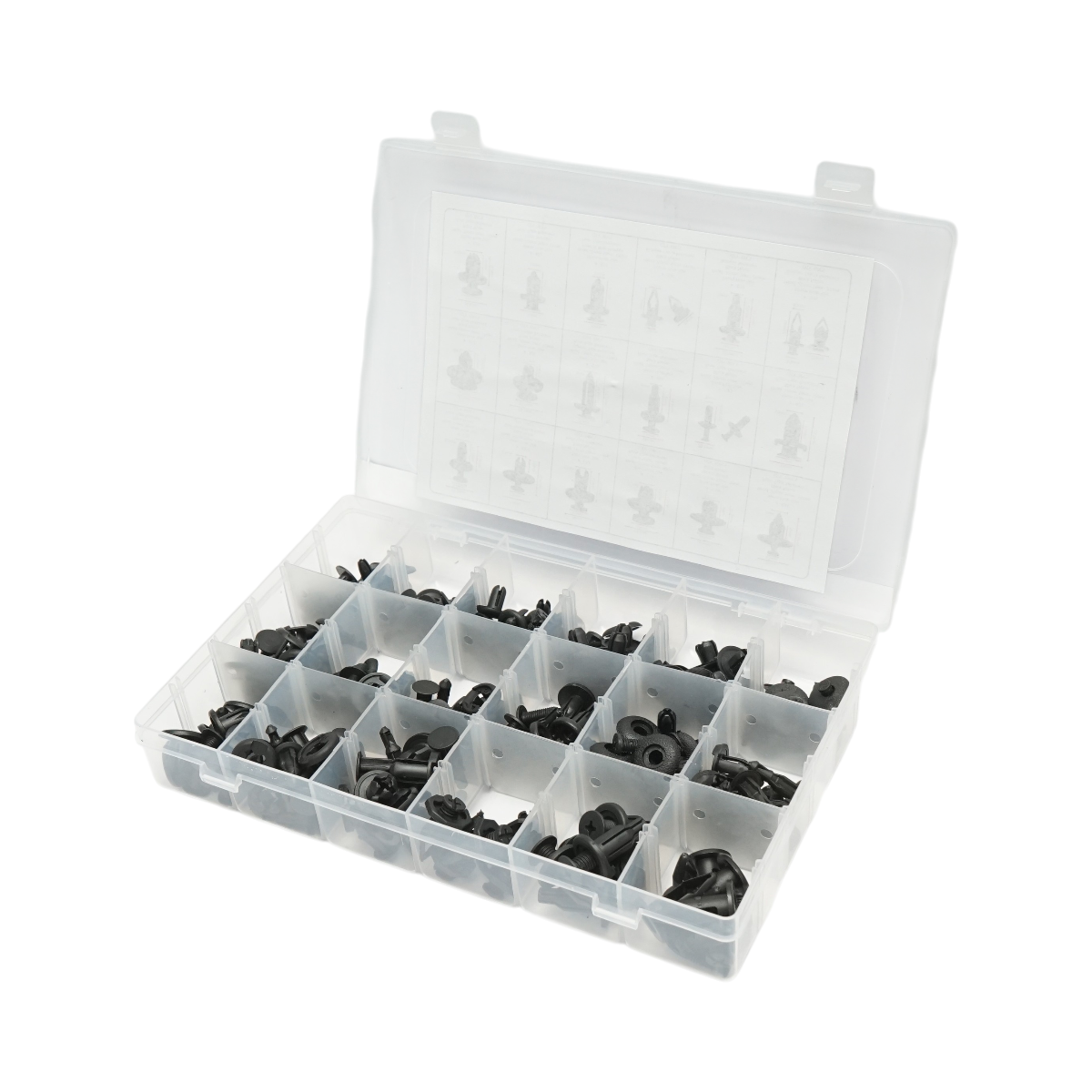 Trusa 164 clipsuri, cleme fixare auto din plastic Breckner Germany - imagine 4