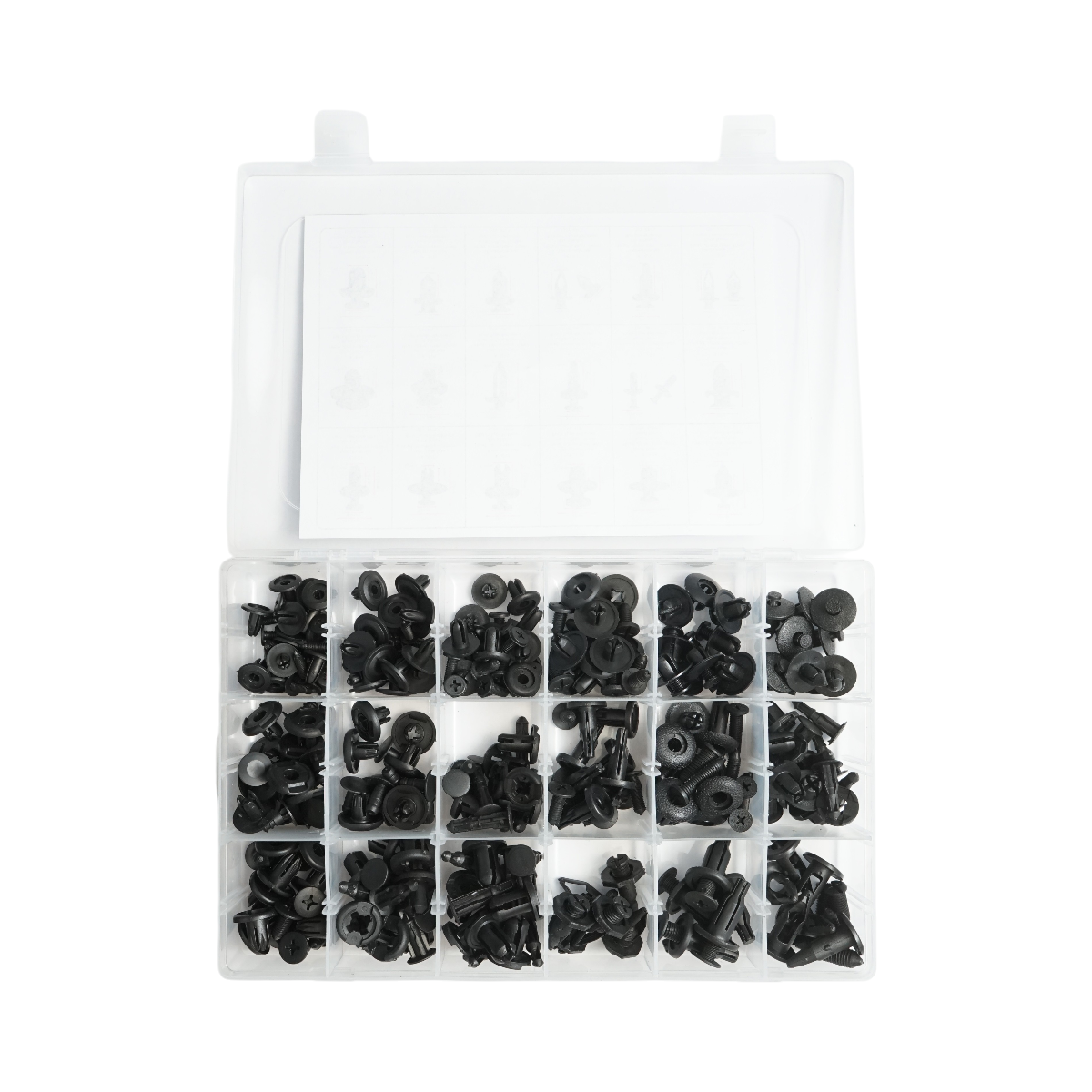 Trusa 164 clipsuri, cleme fixare auto din plastic Breckner Germany - imagine 2