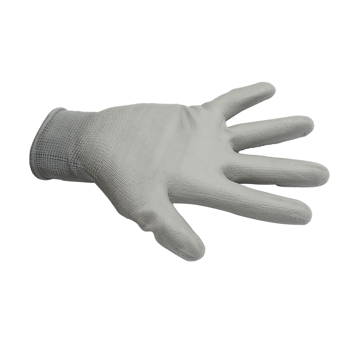 Manusi de lucru din poliester cu imersie PU gri marimea 10 Breckner Germany - imagine 3