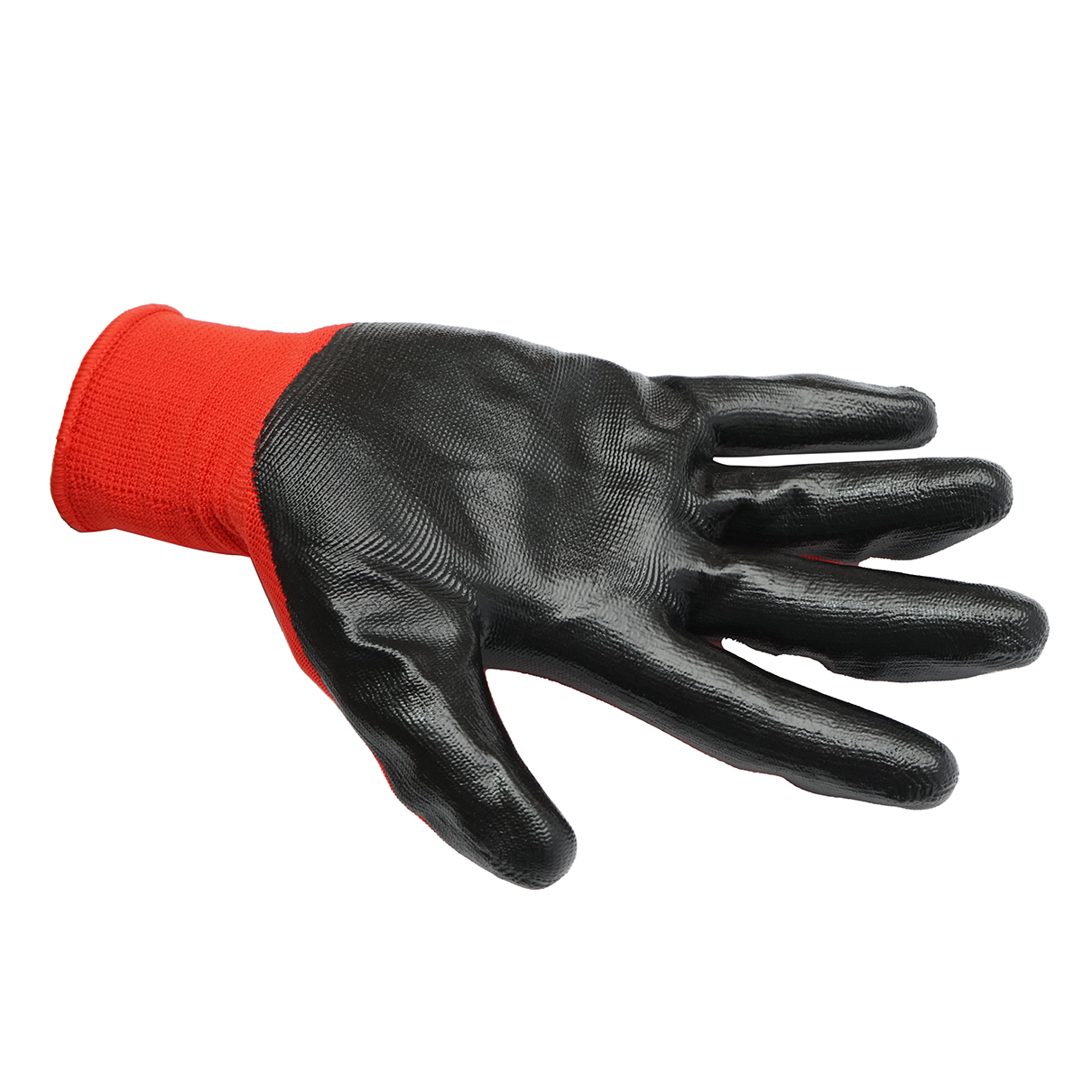 Manusi de lucru sintetice cauciucate negru-rosu marimea 10 Breckner Germany - imagine 3